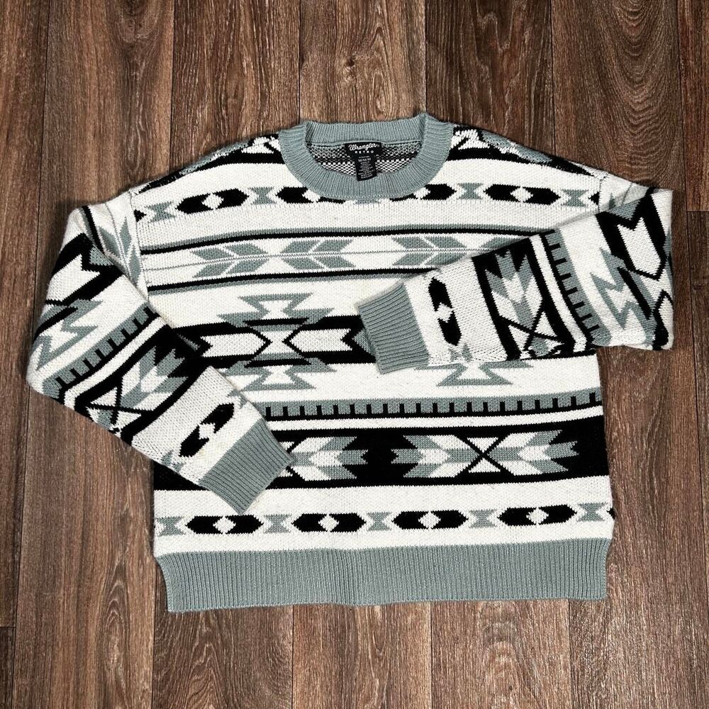 Wrangler Retro Aztec Crewneck Sweater western cowgirl